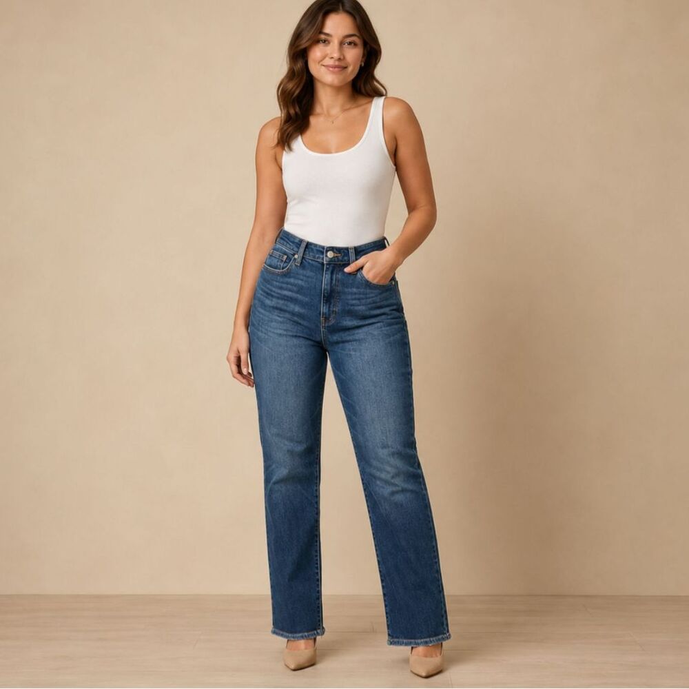 Judy Blue Straight Fit Leg Dark Wash Denim Jeans Style JB82561DK Size 11/30